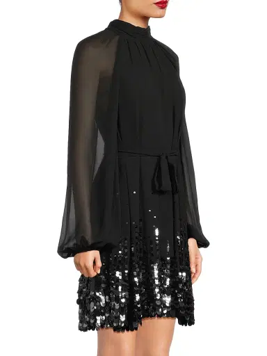 Ungaro Women's Bradly Sequined Belted Minidress | Thumbnail 4 Ungaro Women's Bradly Sequined Belted Minidress | Thumbnail 4
