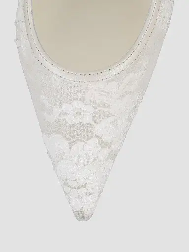 Christian Louboutin Women's Miss Z Mesh 80MM Mesh and Nappa Leather Pumps - Bianco | Thumbnail 5 Christian Louboutin Women's Miss Z Mesh 80MM Mesh and Nappa Leather Pumps - Bianco | Thumbnail 5