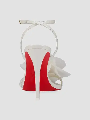 Christian Louboutin Women's Miss Z Flora 100MM Leather Sandals - Bianco | Thumbnail 3 Christian Louboutin Women's Miss Z Flora 100MM Leather Sandals - Bianco | Thumbnail 3