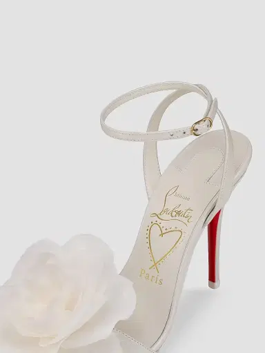 Christian Louboutin Women's Miss Z Flora 100MM Leather Sandals - Bianco | Thumbnail 5 Christian Louboutin Women's Miss Z Flora 100MM Leather Sandals - Bianco | Thumbnail 5