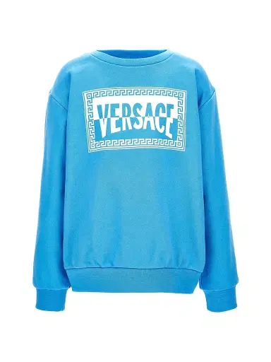 Versace Baby Boy's, Little Boy's & Boy's Logo Crewneck Sweatshirt - Blue | Thumbnail 1 Versace Baby Boy's, Little Boy's & Boy's Logo Crewneck Sweatshirt - Blue | Thumbnail 1