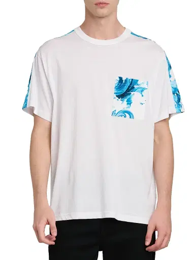 Versace Jeans Couture Men's Filigree Cotton Crewneck T-Shirt - White - Size XXL | Thumbnail 3 Versace Jeans Couture Men's Filigree Cotton Crewneck T-Shirt - White - Size XXL | Thumbnail 3