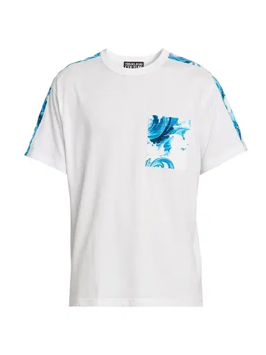 Versace Jeans Couture Men's Filigree Cotton Crewneck T-Shirt - White - Size XXL | Thumbnail 1 Versace Jeans Couture Men's Filigree Cotton Crewneck T-Shirt - White - Size XXL | Thumbnail 1