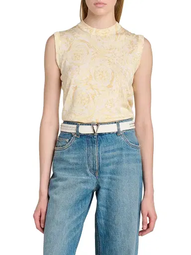 Versace Women's Barocco Knitted Silk Top | Thumbnail 3 Versace Women's Barocco Knitted Silk Top | Thumbnail 3