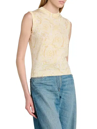 Versace Women's Barocco Knitted Silk Top | Thumbnail 4 Versace Women's Barocco Knitted Silk Top | Thumbnail 4