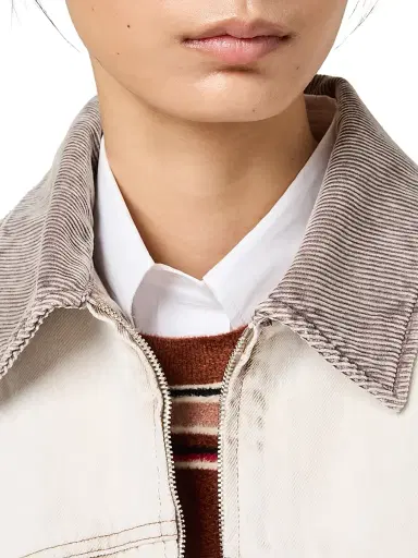 Miu Miu Women's Denim Blouson Jacket | Thumbnail 5 Miu Miu Women's Denim Blouson Jacket | Thumbnail 5