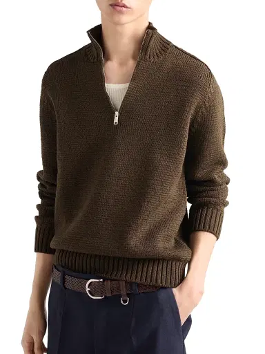 Prada Men's Wool Turtleneck Sweater - Green | Thumbnail 3 Prada Men's Wool Turtleneck Sweater - Green | Thumbnail 3
