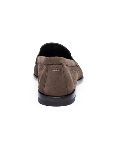 Santoni Women's Suede Penny Loafers - Brown | Thumbnail 8 Santoni Women's Suede Penny Loafers - Brown | Thumbnail 8
