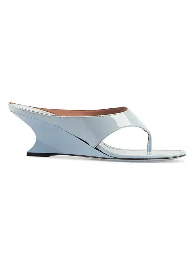 Paris Texas Women's Nina 50MM Patent Leather Mules - Jeans | Thumbnail 1 Paris Texas Women's Nina 50MM Patent Leather Mules - Jeans | Thumbnail 1
