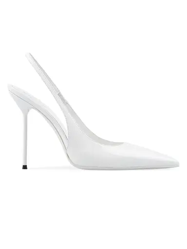 Paris Texas Women's Lidia 100MM Patent Leather Slingback Pumps - Optic White - Size 11 | Thumbnail 1 Paris Texas Women's Lidia 100MM Patent Leather Slingback Pumps - Optic White - Size 11 | Thumbnail 1