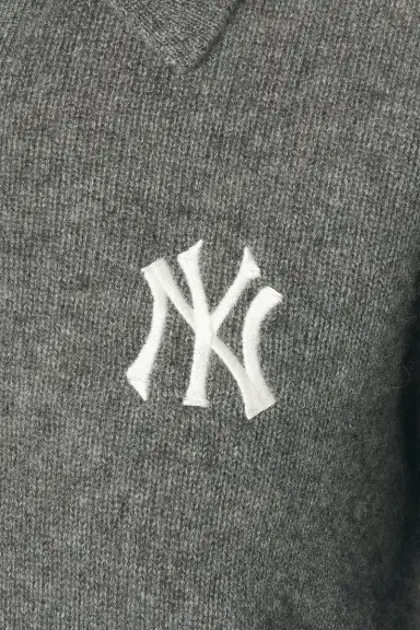 Sporty & Rich Heritage Yankees Serif Cashmere Polo Sweater | Thumbnail 6 Sporty & Rich Heritage Yankees Serif Cashmere Polo Sweater | Thumbnail 6