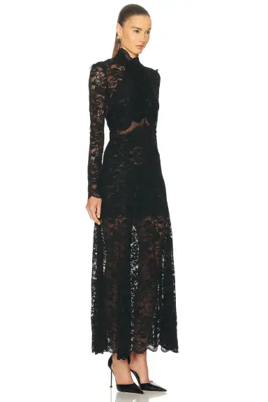 Rabanne Long Sleeve Lace Maxi Dress | Thumbnail 2 Rabanne Long Sleeve Lace Maxi Dress | Thumbnail 2