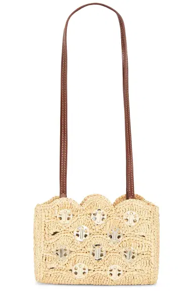Rabanne Raffia Shoulder Bag | Thumbnail 1 Rabanne Raffia Shoulder Bag | Thumbnail 1