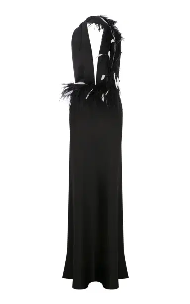 ILA THE BRAND Carey Feathered Maxi Dress | Thumbnail 7 ILA THE BRAND Carey Feathered Maxi Dress | Thumbnail 7