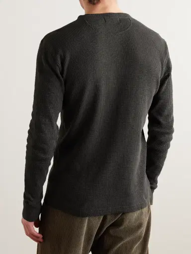 RRL Slim-Fit Textured-Cotton Henley T-Shirt - Men | Thumbnail 4 RRL Slim-Fit Textured-Cotton Henley T-Shirt - Men | Thumbnail 4