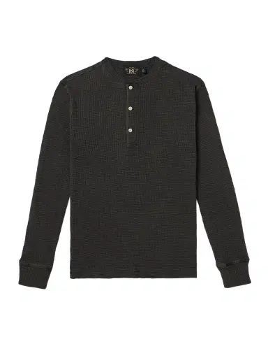 RRL Slim-Fit Textured-Cotton Henley T-Shirt - Men | Thumbnail 1 RRL Slim-Fit Textured-Cotton Henley T-Shirt - Men | Thumbnail 1