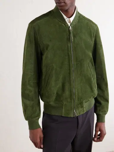 Tom Ford Perforated Suede Bomber Jacket - Men | Thumbnail 3 Tom Ford Perforated Suede Bomber Jacket - Men | Thumbnail 3