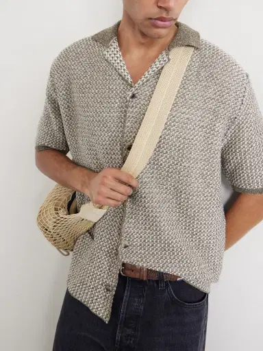 Inis Meáin Tonnta Camp-Collar Linen, Cotton and Cashmere-Blend Shirt - Men | Thumbnail 5 Inis Meáin Tonnta Camp-Collar Linen, Cotton and Cashmere-Blend Shirt - Men | Thumbnail 5