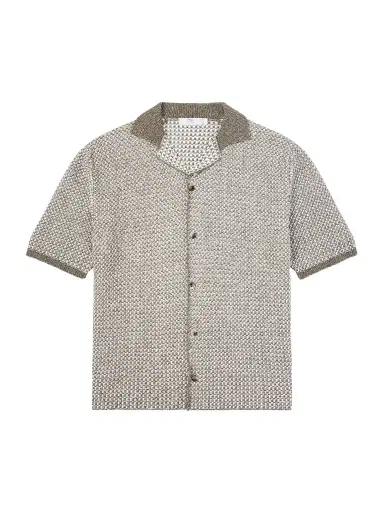 Inis Meáin Tonnta Camp-Collar Linen, Cotton and Cashmere-Blend Shirt - Men | Thumbnail 1 Inis Meáin Tonnta Camp-Collar Linen, Cotton and Cashmere-Blend Shirt - Men | Thumbnail 1