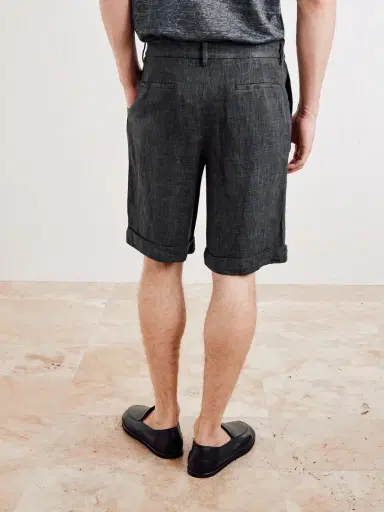 Barena Scandola Simodo Straight-Leg Pleated Linen-Blend Gabardine Shorts - Men | Thumbnail 4 Barena Scandola Simodo Straight-Leg Pleated Linen-Blend Gabardine Shorts - Men | Thumbnail 4