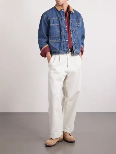 Human Made Corduroy-Trimmed Logo-Embroidered Denim Jacket - Men | Thumbnail 2 Human Made Corduroy-Trimmed Logo-Embroidered Denim Jacket - Men | Thumbnail 2