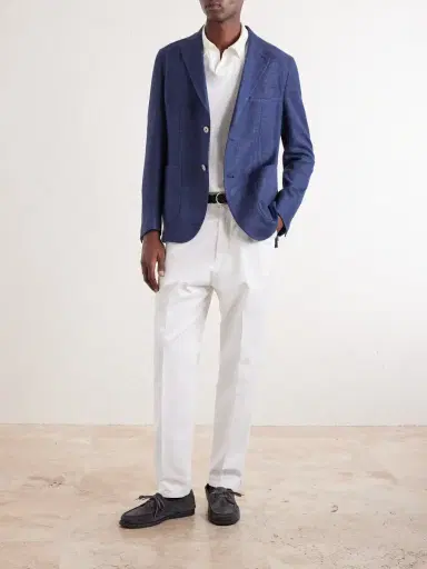 ELEVENTY Stretch-Linen, Wool and Silk-Blend Suit Jacket - Men | Thumbnail 2 ELEVENTY Stretch-Linen, Wool and Silk-Blend Suit Jacket - Men | Thumbnail 2
