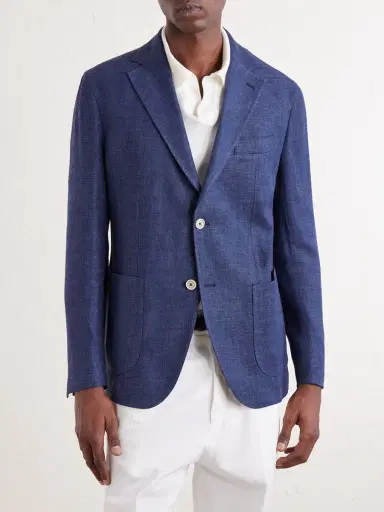 ELEVENTY Stretch-Linen, Wool and Silk-Blend Suit Jacket - Men | Thumbnail 3 ELEVENTY Stretch-Linen, Wool and Silk-Blend Suit Jacket - Men | Thumbnail 3