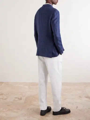 ELEVENTY Stretch-Linen, Wool and Silk-Blend Suit Jacket - Men | Thumbnail 4 ELEVENTY Stretch-Linen, Wool and Silk-Blend Suit Jacket - Men | Thumbnail 4