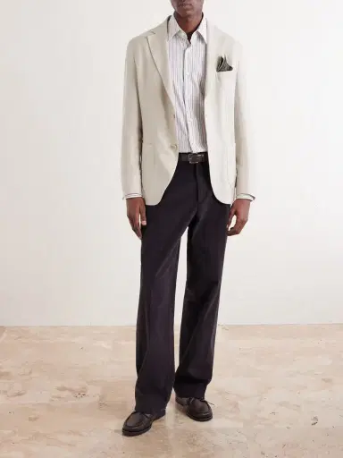 ELEVENTY Stretch Linen, Wool and Silk-Blend Suit Jacket - Men | Thumbnail 2 ELEVENTY Stretch Linen, Wool and Silk-Blend Suit Jacket - Men | Thumbnail 2