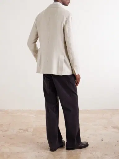 ELEVENTY Stretch Linen, Wool and Silk-Blend Suit Jacket - Men | Thumbnail 4 ELEVENTY Stretch Linen, Wool and Silk-Blend Suit Jacket - Men | Thumbnail 4