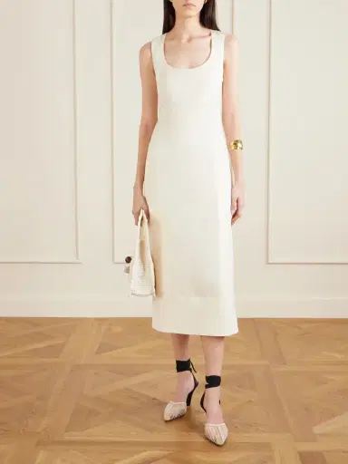 Jacquemus Tablier Linen-blend Midi Dress | Thumbnail 2 Jacquemus Tablier Linen-blend Midi Dress | Thumbnail 2