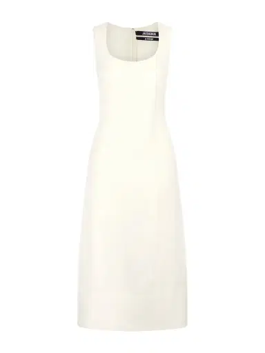 Jacquemus Tablier Linen-blend Midi Dress | Thumbnail 1 Jacquemus Tablier Linen-blend Midi Dress | Thumbnail 1