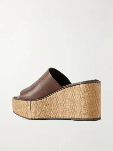 Brunello Cucinelli 80 Leather Platform Sandals | Thumbnail 3 Brunello Cucinelli 80 Leather Platform Sandals | Thumbnail 3