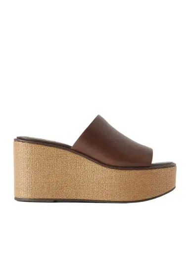 Brunello Cucinelli 80 Leather Platform Sandals | Thumbnail 1 Brunello Cucinelli 80 Leather Platform Sandals | Thumbnail 1