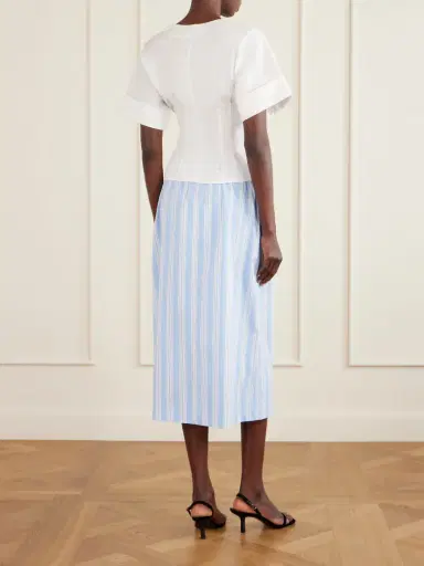 Staud Elle Pleated Cotton-blend Poplin Blouse | Thumbnail 4 Staud Elle Pleated Cotton-blend Poplin Blouse | Thumbnail 4