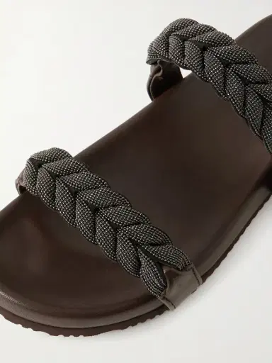 Brunello Cucinelli Bead-embellished Leather Sandals | Thumbnail 5 Brunello Cucinelli Bead-embellished Leather Sandals | Thumbnail 5