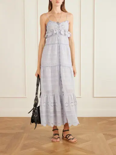 Marant Étoile Paule Broderie Anglaise Cotton Maxi Dress | Thumbnail 2 Marant Étoile Paule Broderie Anglaise Cotton Maxi Dress | Thumbnail 2