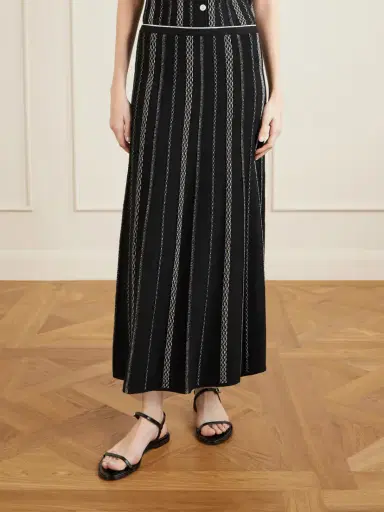Proenza Schouler White Label Morena Striped Jacquard-knit Maxi Skirt | Thumbnail 3 Proenza Schouler White Label Morena Striped Jacquard-knit Maxi Skirt | Thumbnail 3