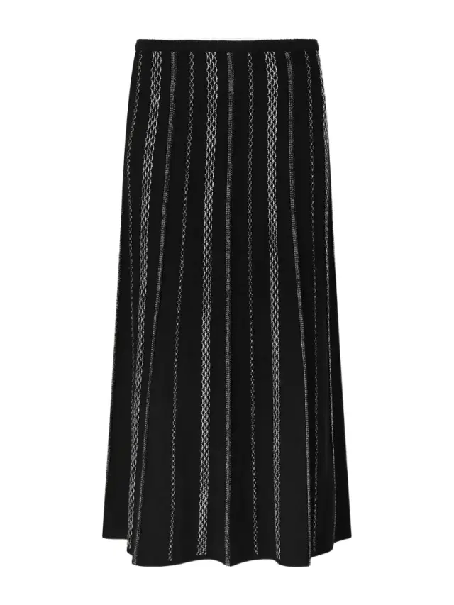Morena Striped Jacquard-knit Maxi Skirt Morena Striped Jacquard-knit Maxi Skirt