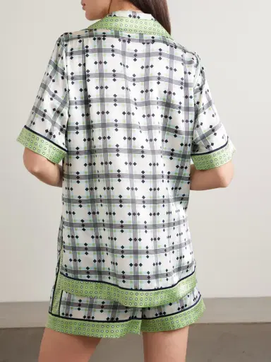 Olivia von Halle Zelda Printed Silk-satin Pajamas | Thumbnail 3 Olivia von Halle Zelda Printed Silk-satin Pajamas | Thumbnail 3