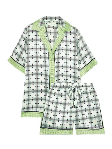 Olivia von Halle Zelda Printed Silk-satin Pajamas | Thumbnail 1 Olivia von Halle Zelda Printed Silk-satin Pajamas | Thumbnail 1