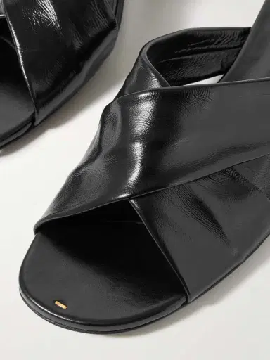 Khaite Liria Glossed-leather Sandals | Thumbnail 4 Khaite Liria Glossed-leather Sandals | Thumbnail 4