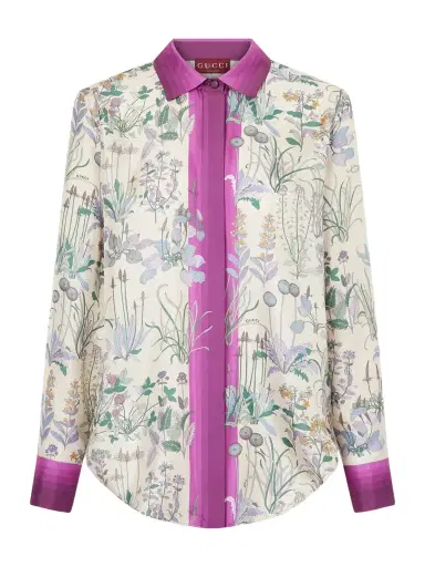 Gucci Printed Silk Shirt | Thumbnail 1 Gucci Printed Silk Shirt | Thumbnail 1