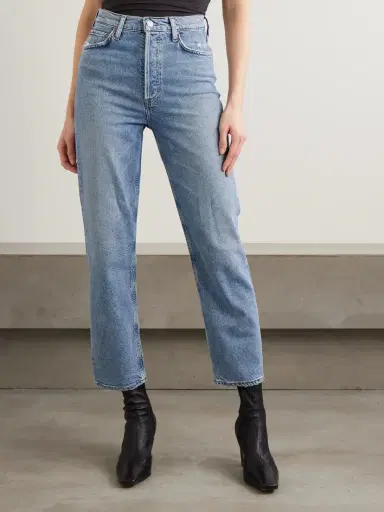 AGOLDE '90s Pinch Waist Cropped Distressed Mid-rise Straight-leg Jeans | Thumbnail 3 AGOLDE '90s Pinch Waist Cropped Distressed Mid-rise Straight-leg Jeans | Thumbnail 3