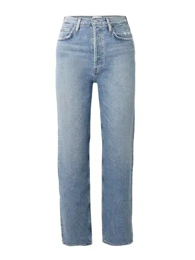 AGOLDE '90s Pinch Waist Cropped Distressed Mid-rise Straight-leg Jeans | Thumbnail 1 AGOLDE '90s Pinch Waist Cropped Distressed Mid-rise Straight-leg Jeans | Thumbnail 1