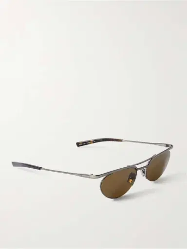 Saint Laurent Eyewear Oval-frame Silver-tone Sunglasses | Thumbnail 3 Saint Laurent Eyewear Oval-frame Silver-tone Sunglasses | Thumbnail 3