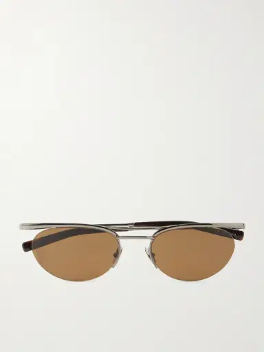 Saint Laurent Eyewear Oval-frame Silver-tone Sunglasses | Thumbnail 6 Saint Laurent Eyewear Oval-frame Silver-tone Sunglasses | Thumbnail 6