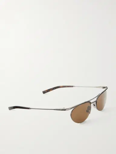 Saint Laurent Eyewear Oval-frame Silver-tone Sunglasses | Thumbnail 9 Saint Laurent Eyewear Oval-frame Silver-tone Sunglasses | Thumbnail 9