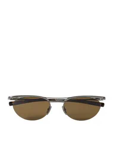 Saint Laurent Eyewear Oval-frame Silver-tone Sunglasses | Thumbnail 1 Saint Laurent Eyewear Oval-frame Silver-tone Sunglasses | Thumbnail 1