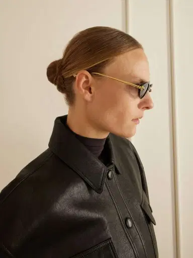 Cartier Eyewear Panthère De Cartier Oval-frame Acetate And Gold-tone Sunglasses | Thumbnail 4 Cartier Eyewear Panthère De Cartier Oval-frame Acetate And Gold-tone Sunglasses | Thumbnail 4